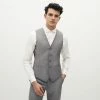 All Bridesmaid Dresses Textured Gray Suit Vest By SuitShop