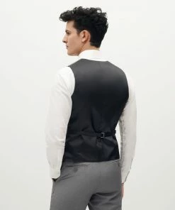 All Bridesmaid Dresses Textured Gray Suit Vest By SuitShop