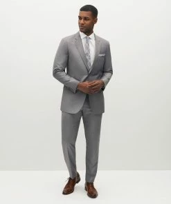 All Bridesmaid Dresses Textured Gray Suit Jacket By SuitShop