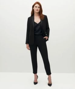 Women's Black Tuxedo Pants By SuitShop 18 Women's Black Tuxedo Pants By SuitShop