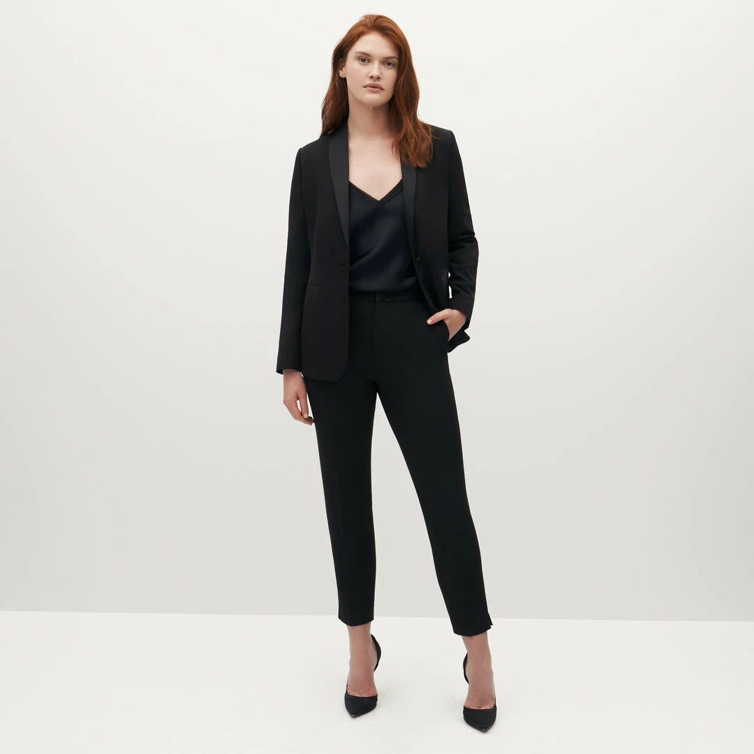 Women's Black Tuxedo Pants By SuitShop 6 Women's Black Tuxedo Pants By SuitShop