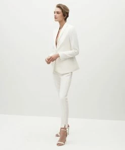 Women's White Tuxedo Jacket By SuitShop All Bridesmaid Dresses