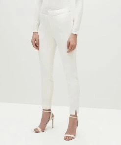 Women's White Tuxedo Pants By SuitShop