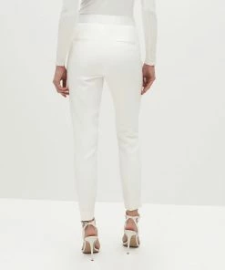 Women's White Tuxedo Pants By SuitShop
