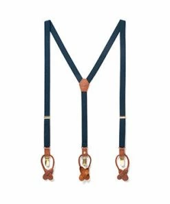 Classic Navy Blue Suspenders By SuitShop